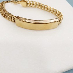 Βραχιόλι Χειροπέδα ανδρική από ατσάλι L316 σε χρυσό χρώμα 