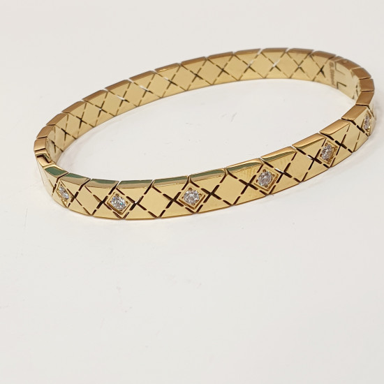 Βραχιόλι χειροπέδα σε χρυσό χρώμα από ατσάλι L316 