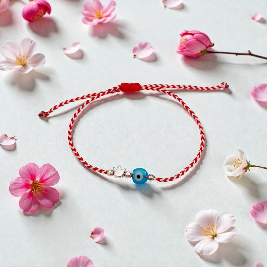 Χειροποίητο Μαρτάκι με κορώνα και ματάκι