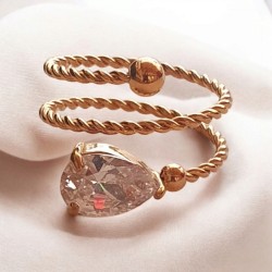 Δαχτυλίδι “turn shine gold” ατσάλι 316L σε χρυσό χρώμα