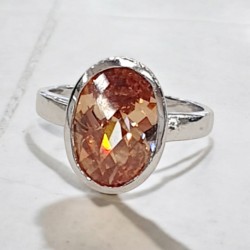 Δαχτυλίδι ασημένιο 925 με ζιργκόν μελί Νούμερο 55