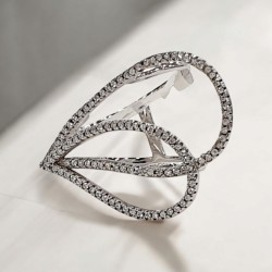 Δαχτυλίδι ασημένιο 925 με καρφωτά ζιργκόν Νούμερο 55