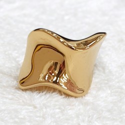 Δαχτυλίδι "Polis" από ατσάλι L316 σε χρυσό χρώμα νούμερο 7,8,9