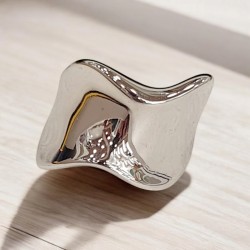 Δαχτυλίδι "Polis" από ατσάλι L316 σε ασημένιο χρώμα νούμερο 7,8,9