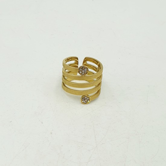 Δαχτυλίδι “line triple Gold
