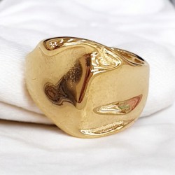 Δαχτυλίδι "Daphni" από ατσάλι L316 σε χρυσό χρώμα νούμερο 7,8,9