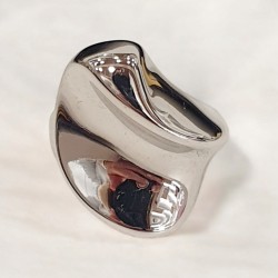 Δαχτυλίδι "Alis" από ατσάλι L316 σε ασημένιο χρώμα νούμερο 7,8,9