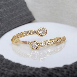 Δαχτυλίδι Ivy ασημένιο 925 επίχρυσο με ζιργκόν