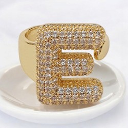 Δαχτυλίδι Μονόγραμμα "E" σε χρυσό