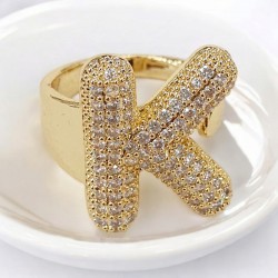 Δαχτυλίδι Μονόγραμμα "K" σε χρυσό