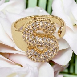 Δαχτυλίδι Μονόγραμμα "S" σε χρυσό