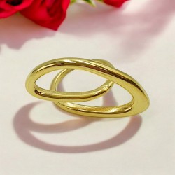 Γυναικείο Ιδιαίτερο Δαχτυλίδι από ατσάλι 316L σε χρυσό χρώμα