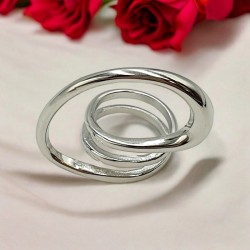 Γυναικείο Ιδιαίτερο Δαχτυλίδι από ατσάλι 316L σε ασημένιο χρώμα