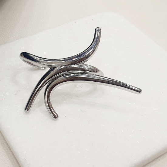 Δαχτυλίδι ασημένιο από ατσάλι 316L 