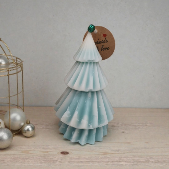 Διακοσμητικό κερί από σόγια δέντρο χριστουγεννιάτικο με άρωμα πούδρα 