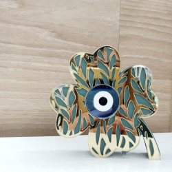 Διακοσμητικό γούρι τετράφυλλο με μάτι 