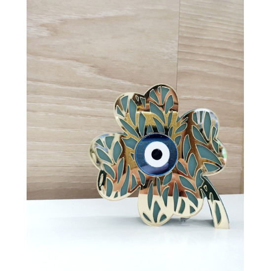 Διακοσμητικό γούρι τετράφυλλο με μάτι 