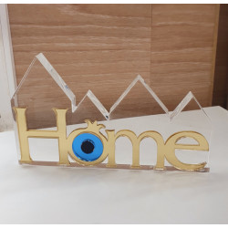 Διακοσμητικό γούρι Home με λεπτομέρεια ρόδι και μάτι 