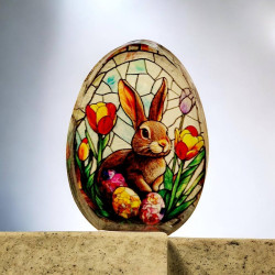 Διακοσμητικό αυγό με λαγό