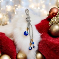 Διακοσμητικό Γούρι Κρεμαστό του 2025 με Χάντρες Ματάκια