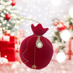 Diaxeirinis Διακοσμητικό ρόδι πουγκί βελουτέ σε χρώμα μπορντό με στοιχεία  μάτι & 2025