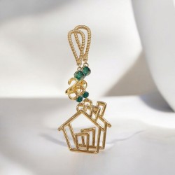 Διακοσμητικό γούρι κρεμαστό με σπιτάκι