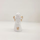 Διακοσμητικό γούρι 2026 άγγελος κεραμικό λευκό με νότες χρυσού
