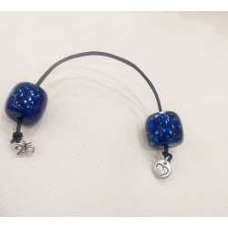 Μπεγλέρι γούρι 2026 με χάντρα μπλέ