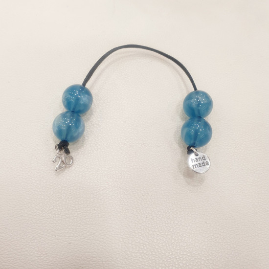 Μπεγλέρι γούρι 2026 με χάντρα γαλάζια