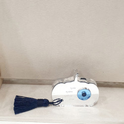 Γούρι διακοσμητικό κολοκύθα με ευχές αγάπη, υγεία, ευτυχία, τύχη από plexiglass καθρέπτης με μάτι