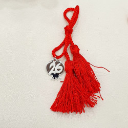 Διακοσμητικό γούρι ρόδι 2026 κρεμαστό σε κόκκινη φούντα  