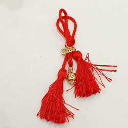 Διακοσμητικό γούρι ρόδι 2026 κρεμαστό σε κόκκινη φούντα  