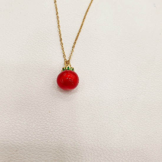 Κολιέ ρόδι γούρι 2026 σε χρυσό χρώμα από ατσάλι 316L