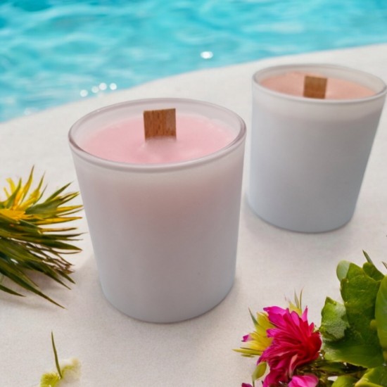 Χειροποίητο διακοσμητικό κερί σόγιας με άρωμα ανανά ή mango