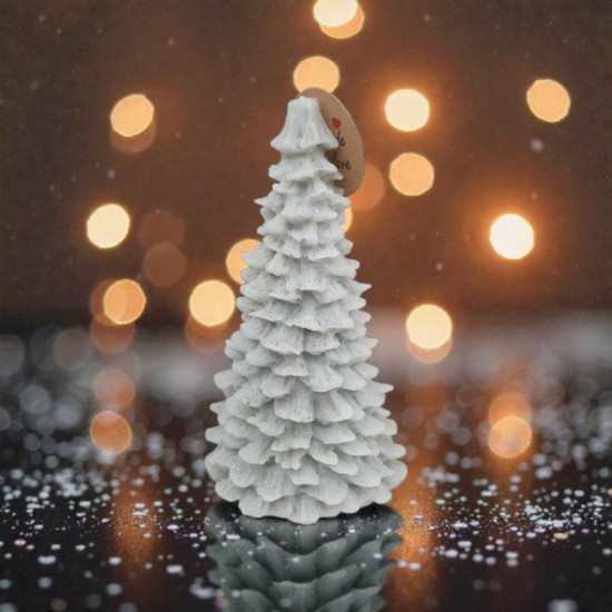 Διακοσμητικό κερί από σόγια δέντρο χριστουγεννιάτικο με άρωμα πούδρα