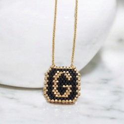 Diaxeirinis Χειροποίητο Κολιέ Mονόγραμμα σε ατσάλι 316L 