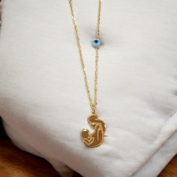 Κολιέ αγκαλιά ασημένιο 925 επίχρυσο 