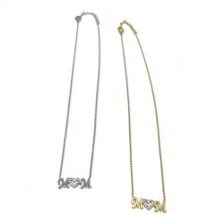 Κολιέ κοντό Μ❤️Μ από Ατσάλι 316L & Καρδιά με Μαρκασίτη σε Ασημένιο & Χρυσό