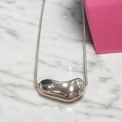 Κολιέ γεωμετρικό σχήμα από ατσάλι L316 κοντό με προέκταση στο κούμπωμα 