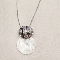 Κολιέ φίλντισι σε ασημένιο χρώμα από ατσάλι 316L