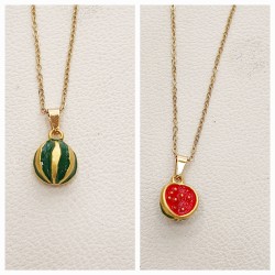 Κολιέ καρπούζι σε χρυσό χρώμα από ατσάλι 316L