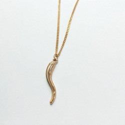 Κολιέ σταγόνα από ατσάλι 316L σε χρυσό χρώμα