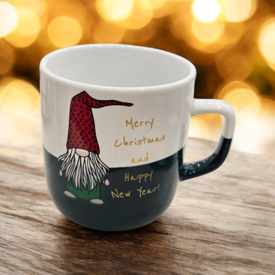 Κούπα Χριστουγεννιάτικη με νάνο Merry Christmas and Happy New Year