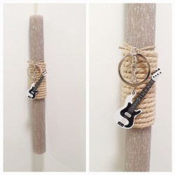 Λαμπάδα αρωματική με μπρελόκ κιθάρα 