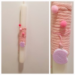 Λαμπάδα αρωματική με δώρο μπισκότο κολιέ