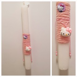 Λαμπάδα αρωματική με δώρο Hello Kitty κολιέ 