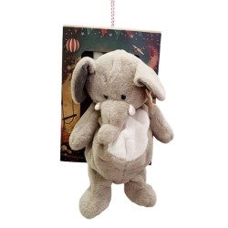 Λαμπάδα αρωματική με δώρο τσάντα λούτρινη ελέφαντας 