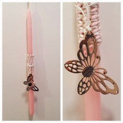 Λαμπάδα αρωματική με δώρο κολιέ πεταλούδα