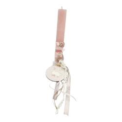 Πασχαλινή Λαμπάδα Κύκνος σε Σομόν Αποχρώσεις