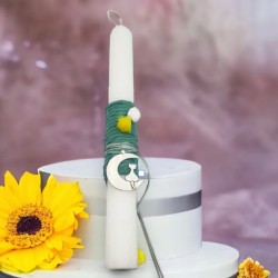 Λαμπάδα Γάτα με Δώρο Χειροποίητο Κολιέ